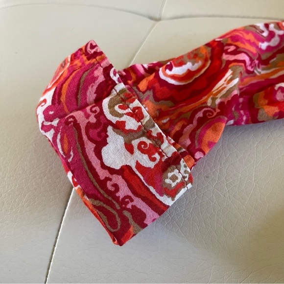 Vintage paisley Tommy Hilfiger button up blouse orange pink size small retro - Picture 6 of 11